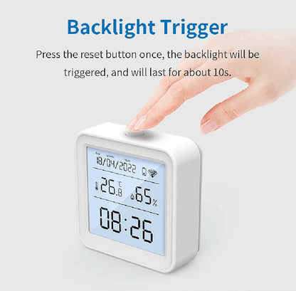 Tuya WIFI Temperature Humidity Sensor Hygrometer Thermometer Smart Home Backlight Smart Life Support Alexa Google Assistant