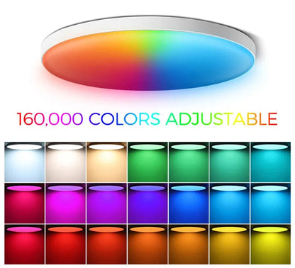 Tuya Smart WiFi Ceiling Light 24W 220V RGB Circular Ambient Lamp APP Control Work With Alexa Google Home For Bedroom Home Decor