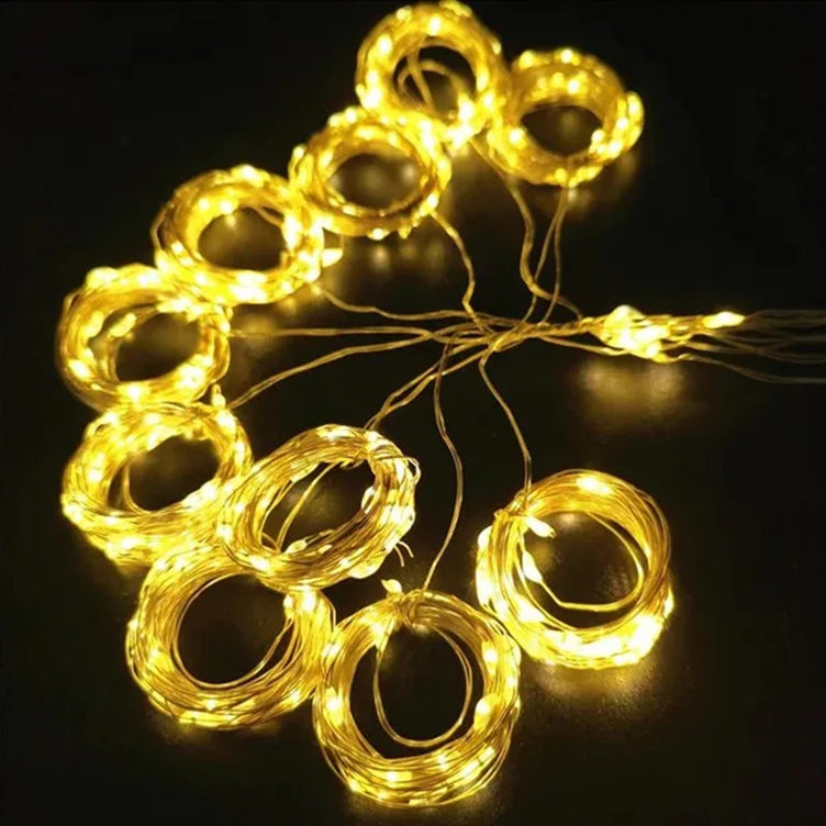 3M LED Lights String Fairy Decoration USB Holiday Curtain Garland Lamp 8 Mode For Home Garden Christmas Party New Year Wedding