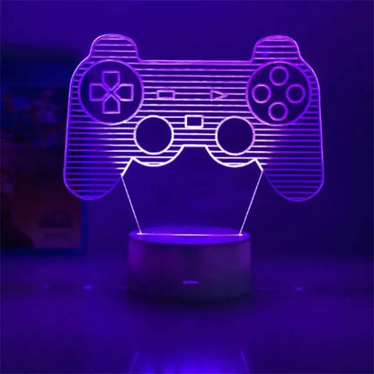 3D LED Gaming Setup RGB Lamp USB Powered Gaming Room Children's Lamp Bedroom Night Lights LED Table Lamp Indoor Lighting Gifts