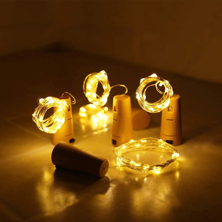 10pieces Bar LED Wine Bottle Cork 3M String Lights Christmas Decoration Led Lamp Fairy Lights Holiday Copper Wire Lights String