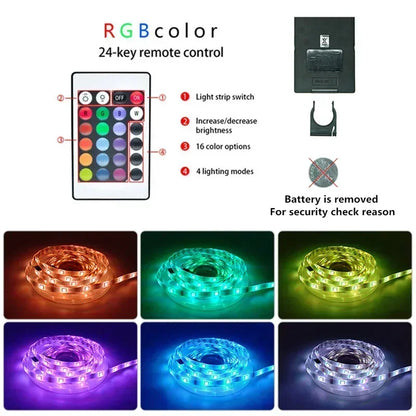 RGB 5050 LED Strip Light Remote App Control TV Led Backlight Flexible Ribbon Tape USB 5V Led Light for PC Gaming Room Decoration