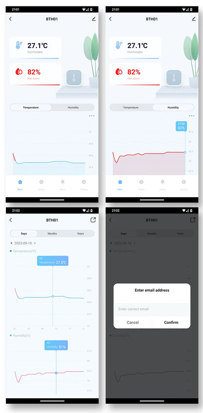 Tuya BT Smart Temperature Humidity Sensor Indoor Hygrometer Bluetooth-Compatible APP Remote Control Works With Alexa Google Home