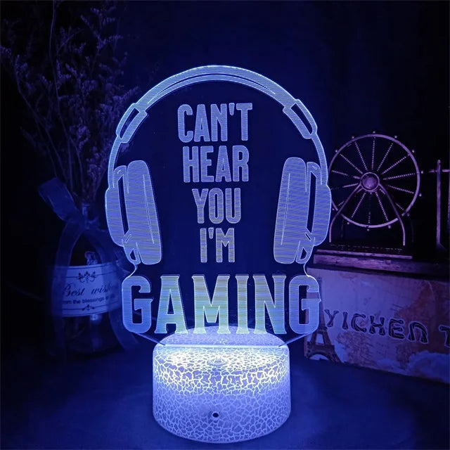 3D LED Gaming Setup RGB Lamp USB Powered Gaming Room Children's Lamp Bedroom Night Lights LED Table Lamp Indoor Lighting Gifts