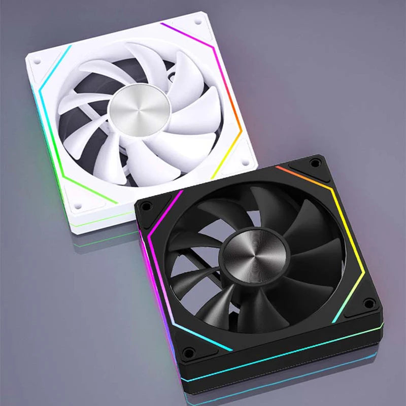 OEM PRISM 5 PRO Computer Chassis Fan 12cm ARGB 4 Pin PWM Quiet Cooling Fan 12V Large Air Volume 45.2CFM/800-1600RPM