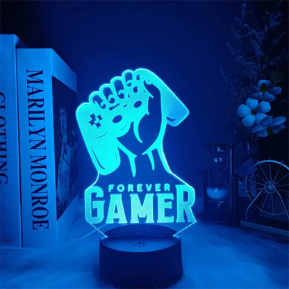 3D LED Gaming Setup RGB Lamp USB Powered Gaming Room Children's Lamp Bedroom Night Lights LED Table Lamp Indoor Lighting Gifts