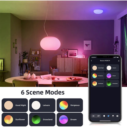 Bluetooth Remote Control LED Night Light Bulb E27 RGB 220V 15W Dimmable LED Lamp For Bedroom Decor Work With Tuya Smart Life APP