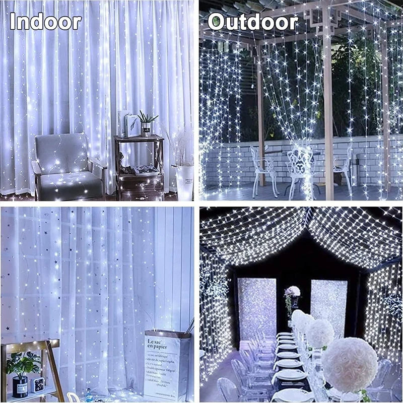 3M LED Lights String Fairy Decoration USB Holiday Curtain Garland Lamp 8 Mode For Home Garden Christmas Party New Year Wedding